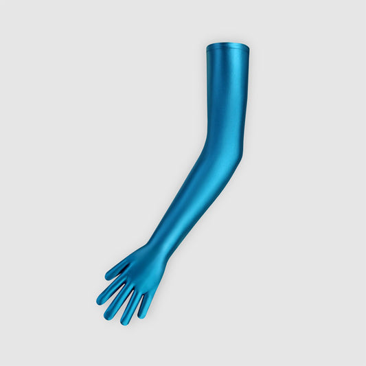 Glossy Spandex Arm Length Gloves - Quaworth