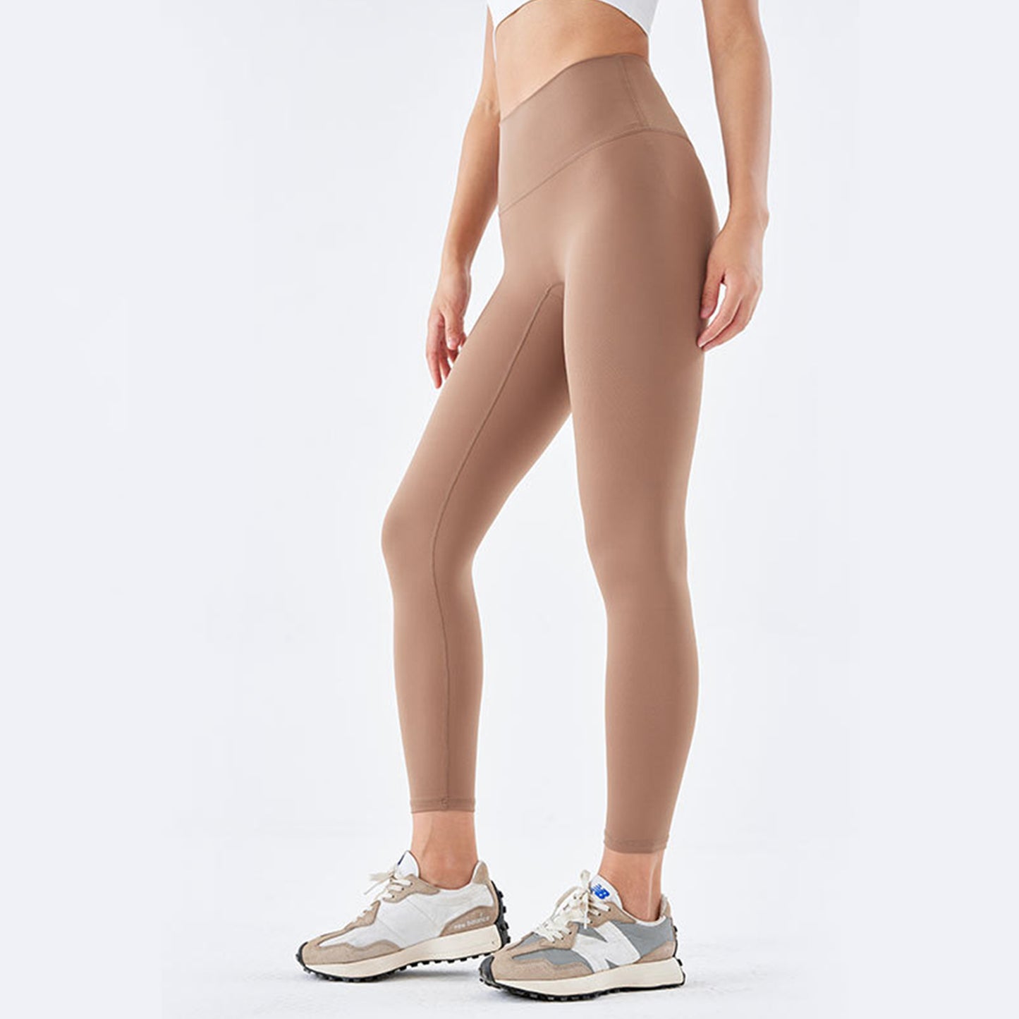 Brown Series High Rise Compression Yoga Sport Legging Pant - Quaworth