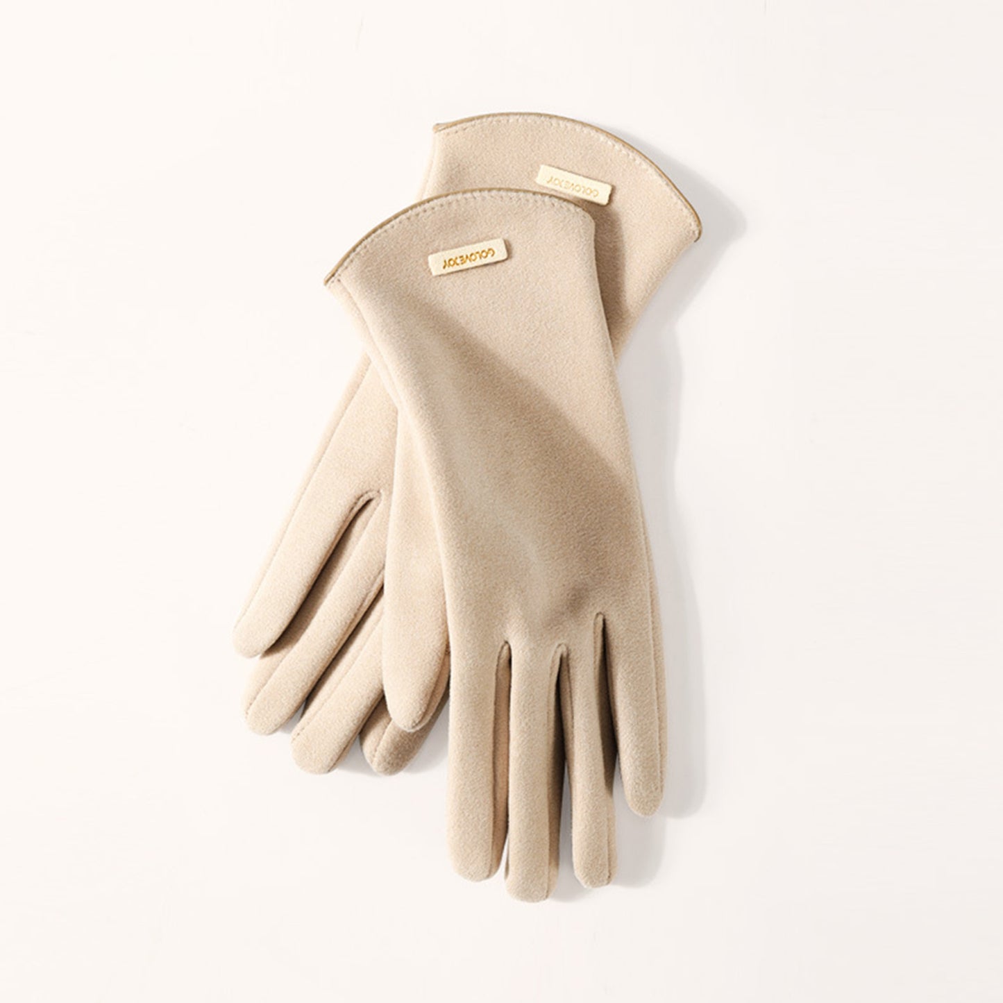 Winter Thermal Dralon Velvet Fleece Lining Flip Finger Wrist Gloves - Quaworth