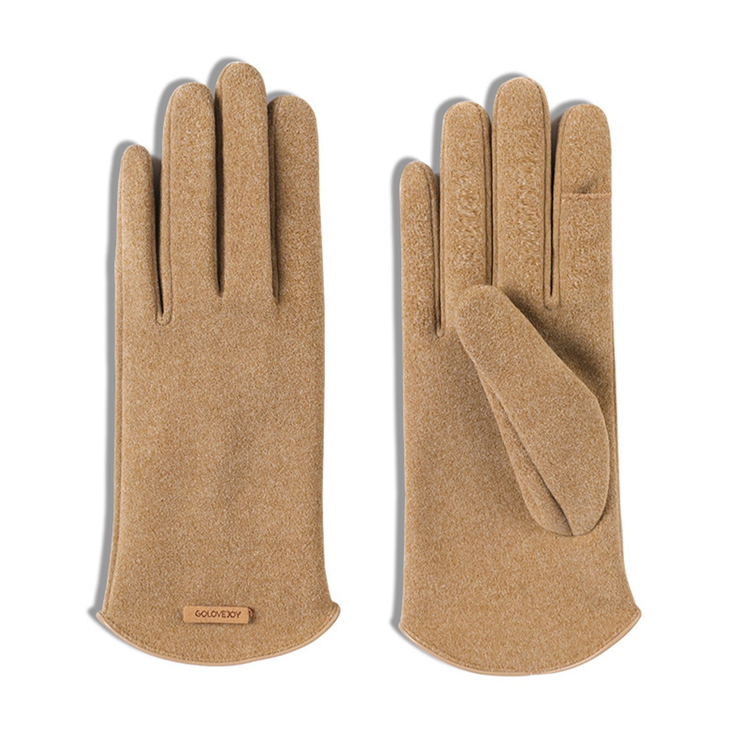 Winter Thermal Dralon Velvet Fleece Lining Flip Finger Wrist Gloves - Quaworth