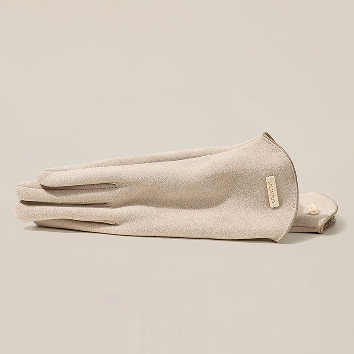 Winter Thermal Dralon Velvet Fleece Lining Flip Finger Wrist Gloves - Quaworth