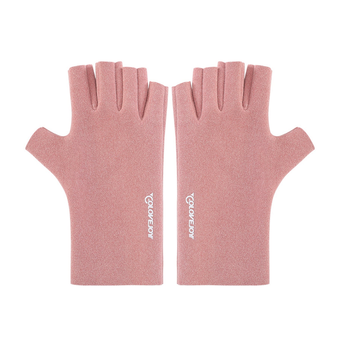 Thermal Dralon Velvet Fleece Lining Fingerless Wrist Gloves - Quaworth