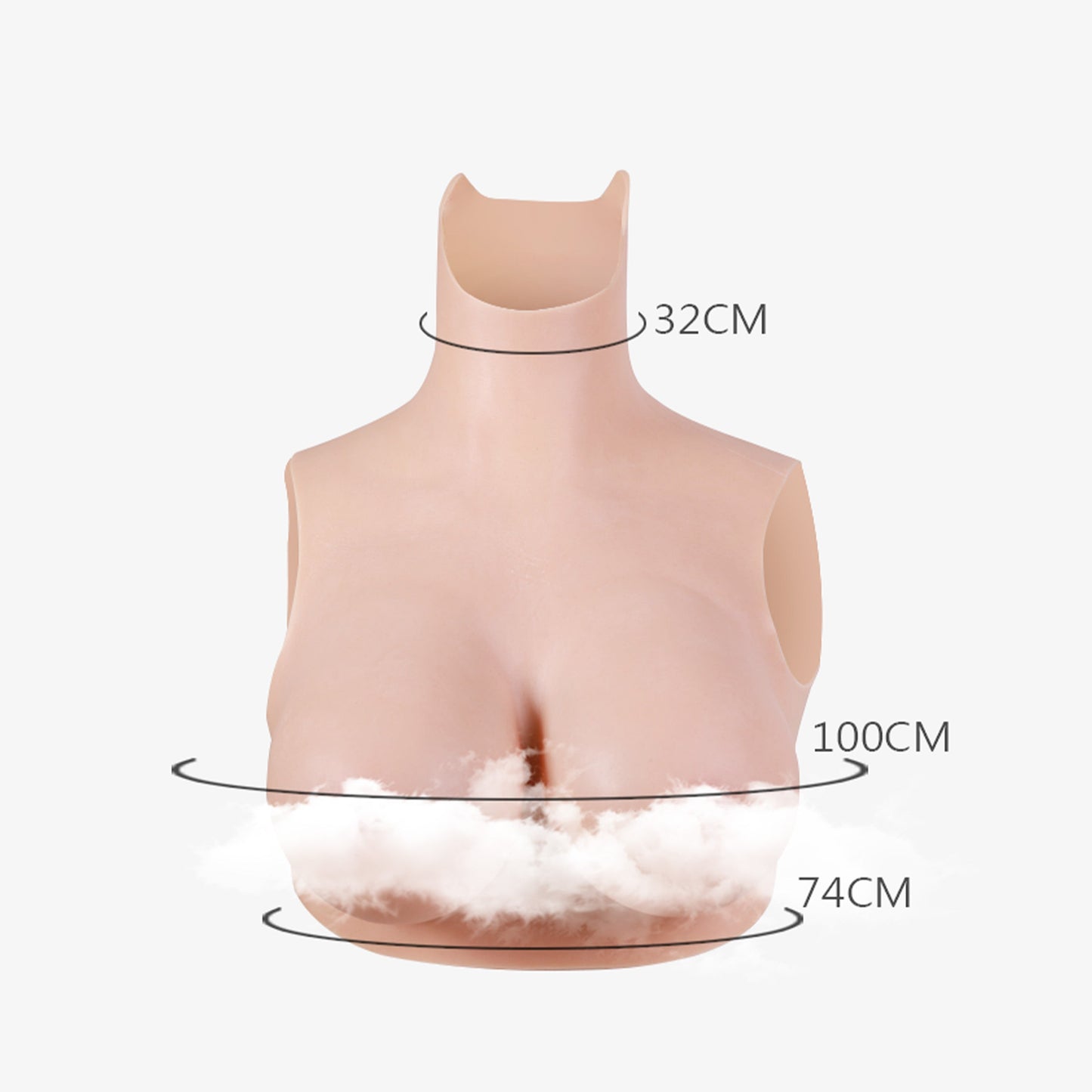 Zero Touch G Cup Silicone Breastplate