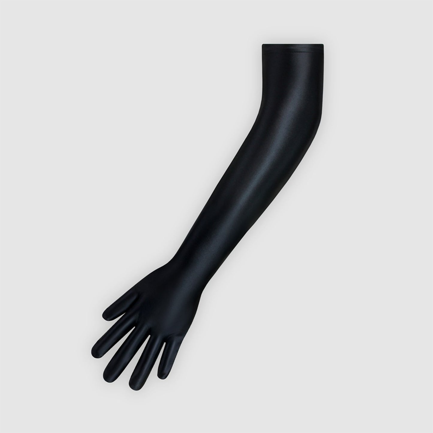 Glossy Spandex Elbow Length Gloves