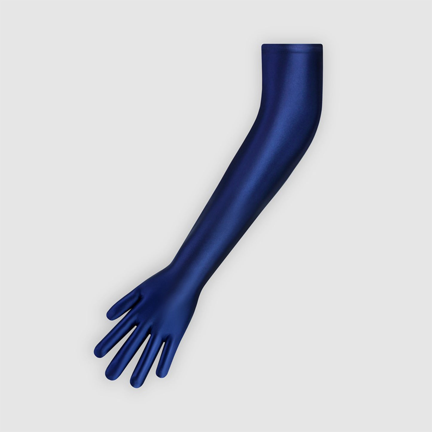 Glossy Spandex Elbow Length Gloves