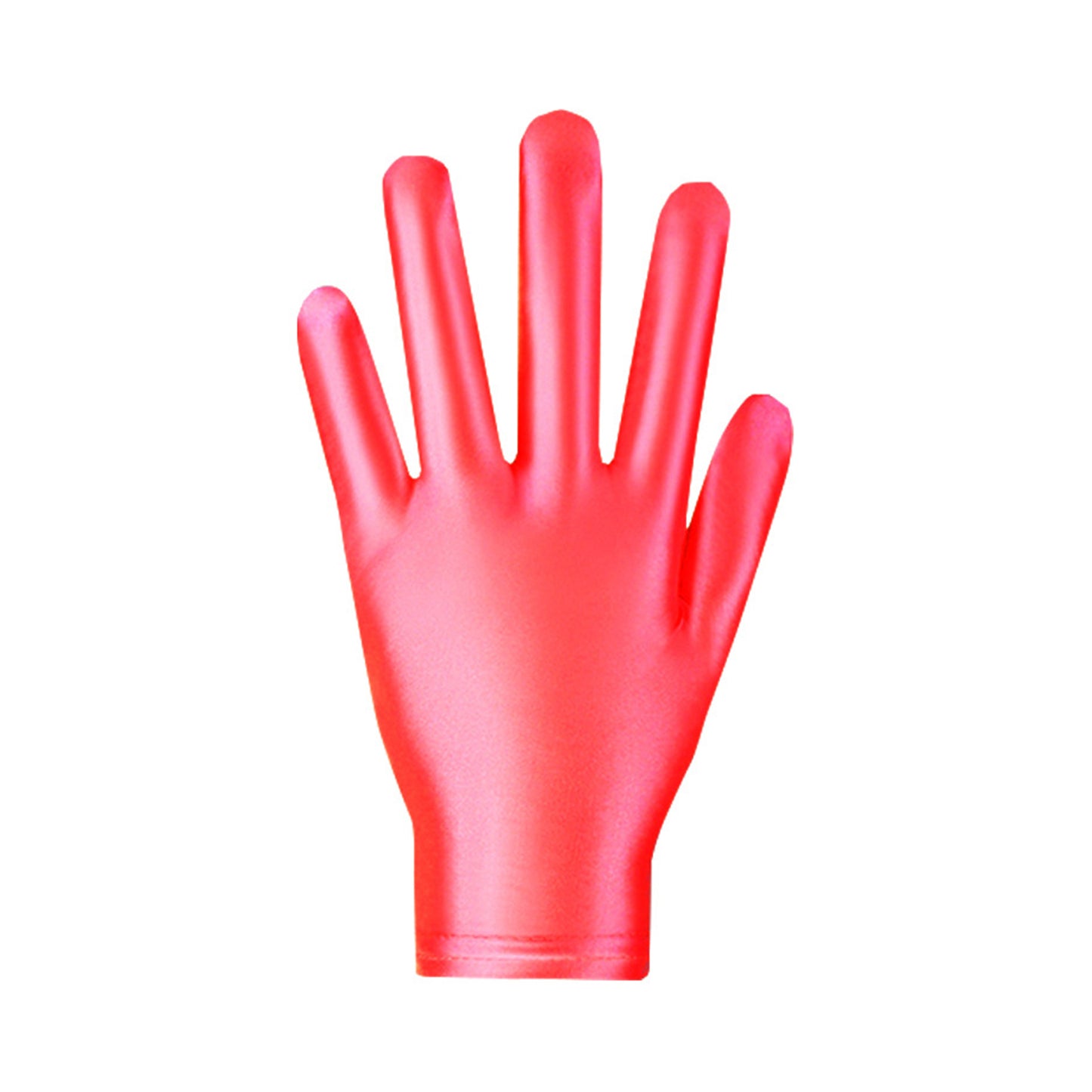 Glossy Spandex Wrist Length Gloves