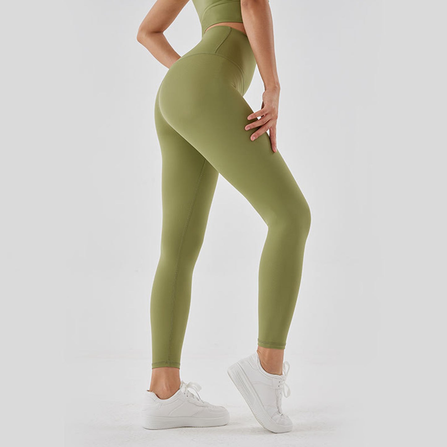 Green Series High Rise Compression Yoga Sport Legging Pant - Quaworth