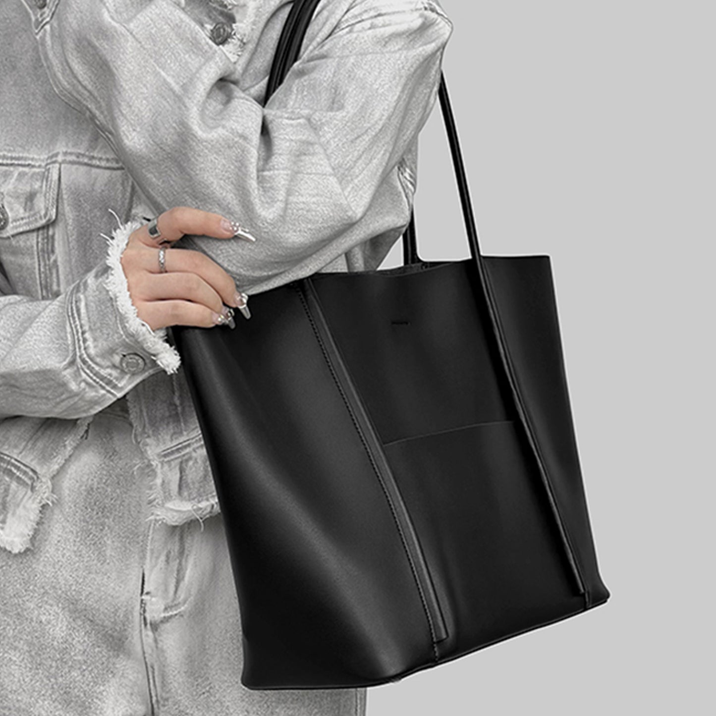 Large Capacity Daily Leather Tote Bag