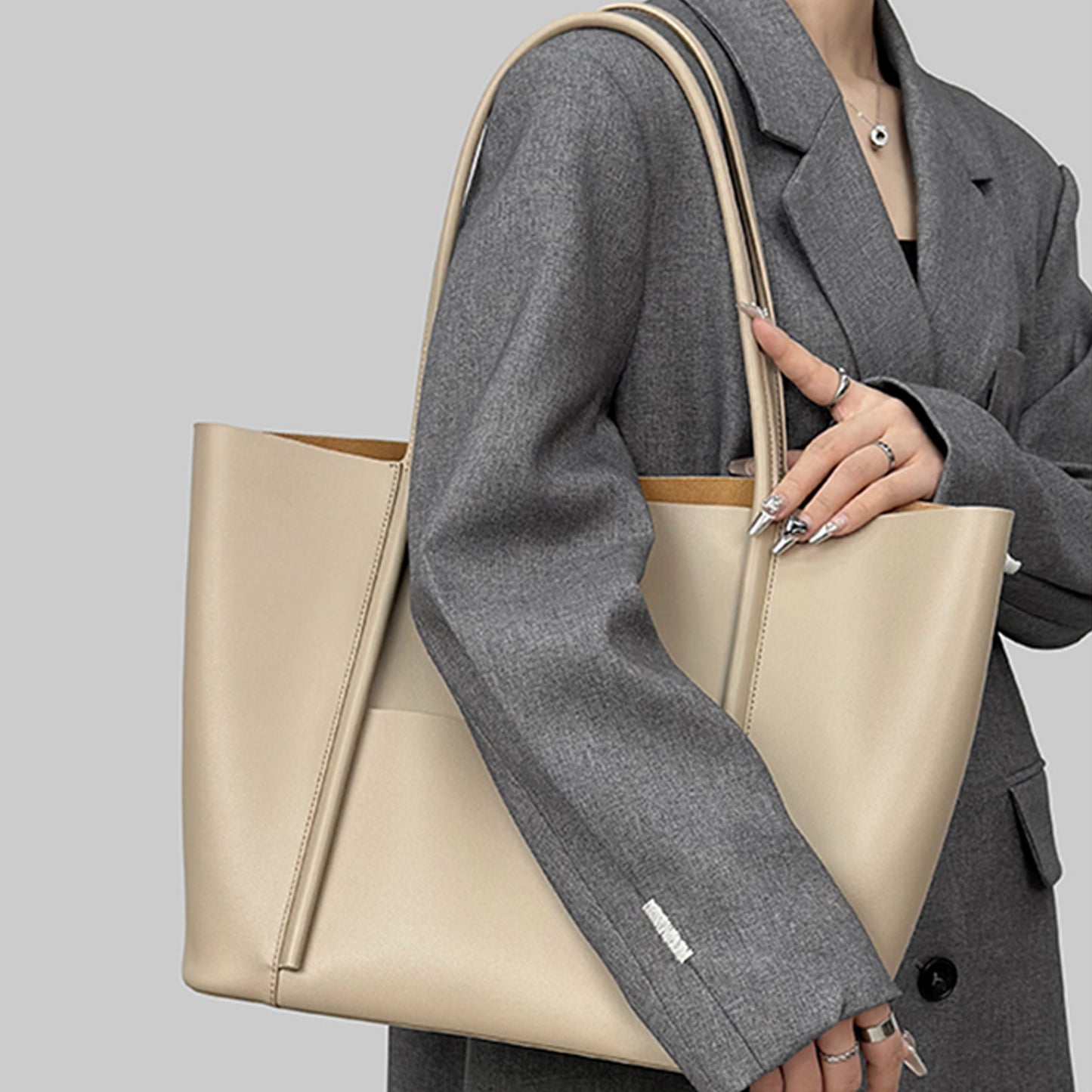 Large Capacity Daily Leather Tote Bag