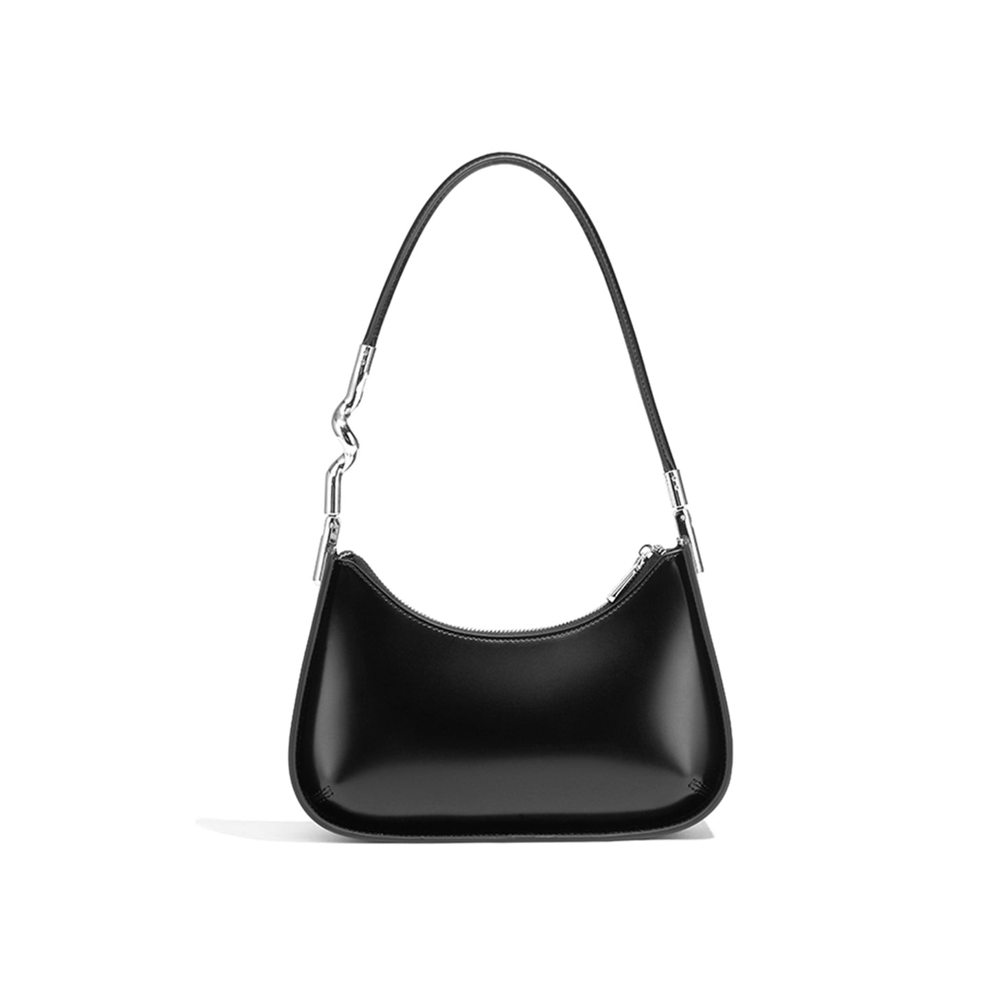 Minimalist Leather Shoulder Strap Baguette - Quaworth