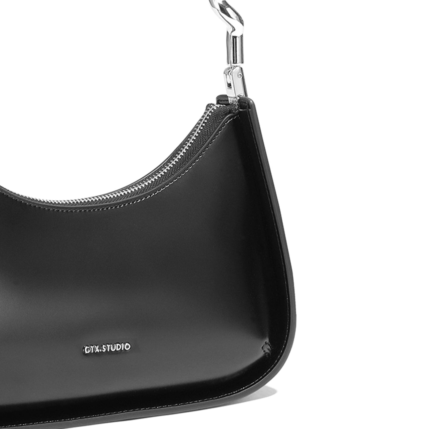 Minimalist Leather Shoulder Strap Baguette - Quaworth