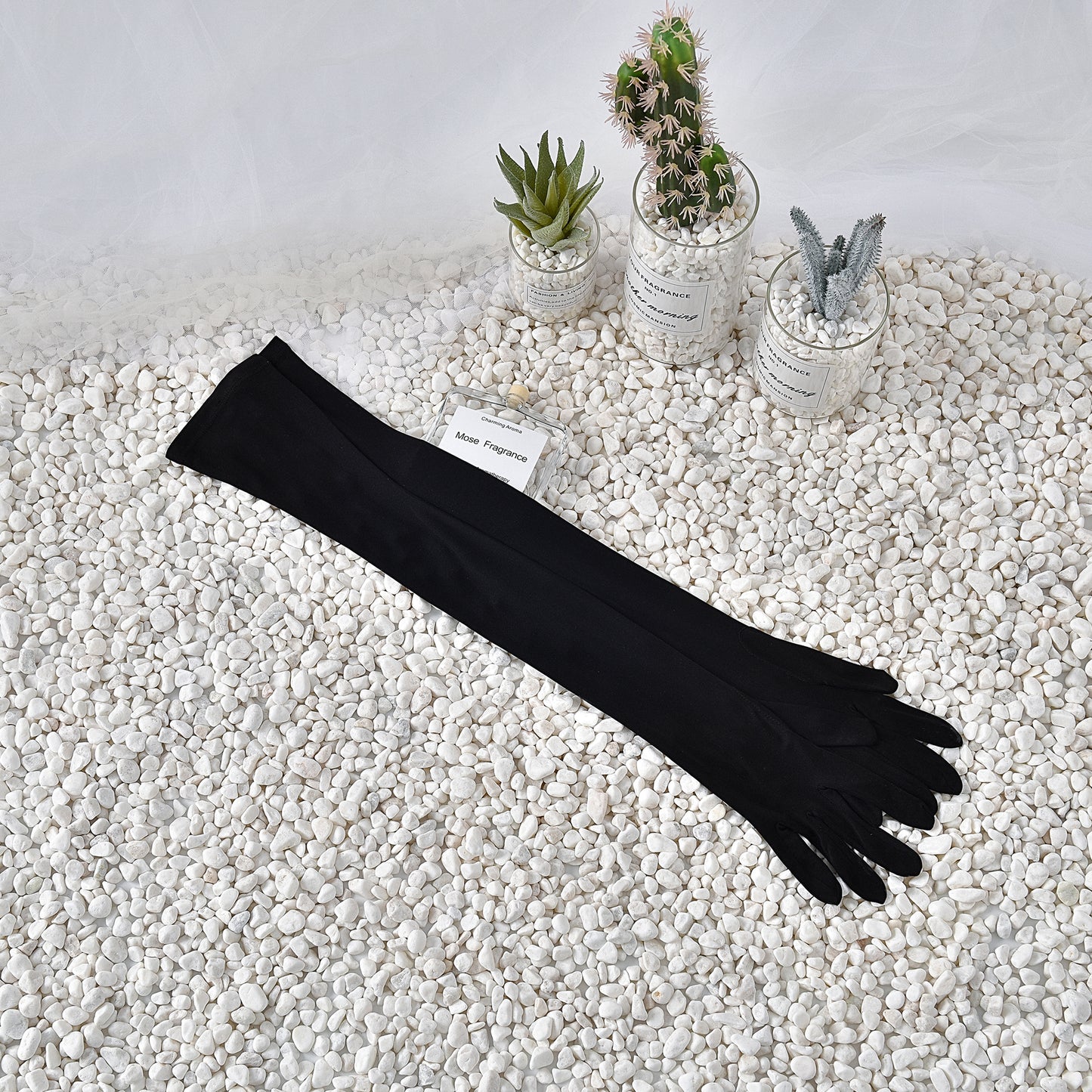 Mulberry Silk Solid Color Elbow Gloves - Quaworth
