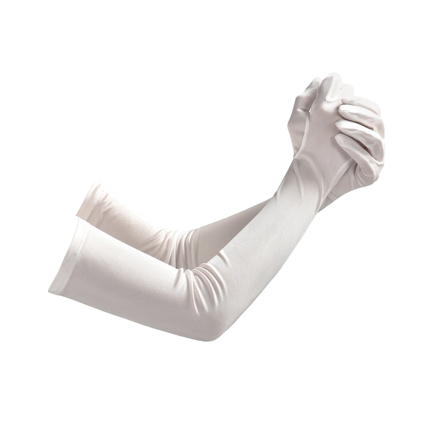 Mulberry Silk Solid Color Elbow Gloves - Quaworth