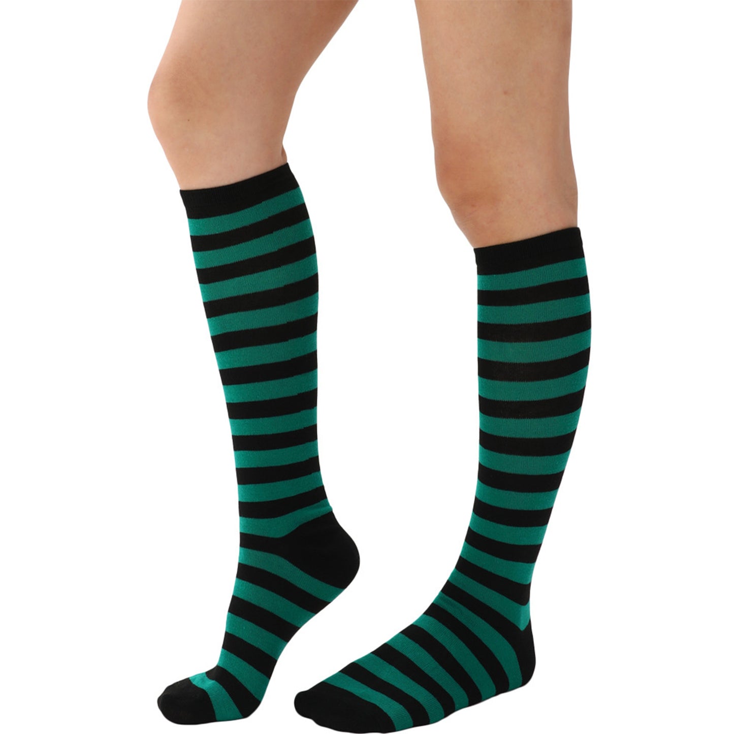 Narrow Striped Knee High Socks