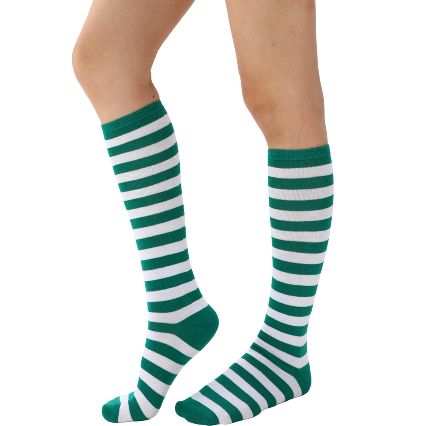 Narrow Striped Knee High Socks