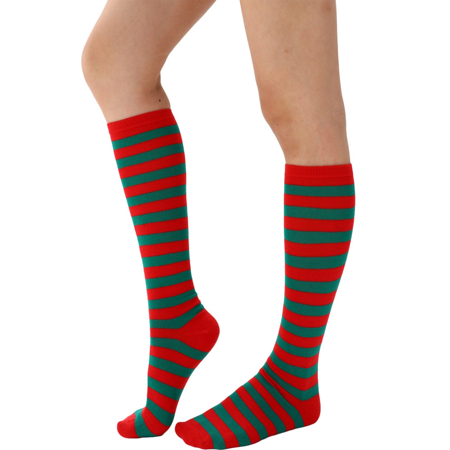 Narrow Striped Knee High Socks