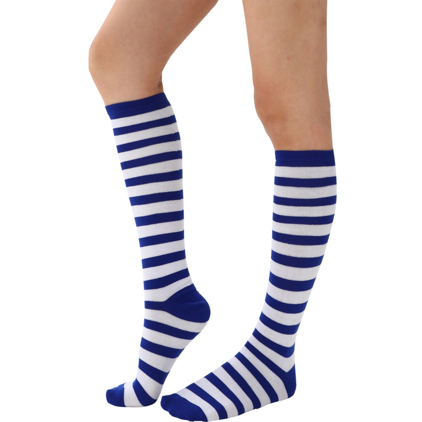 Narrow Striped Knee High Socks