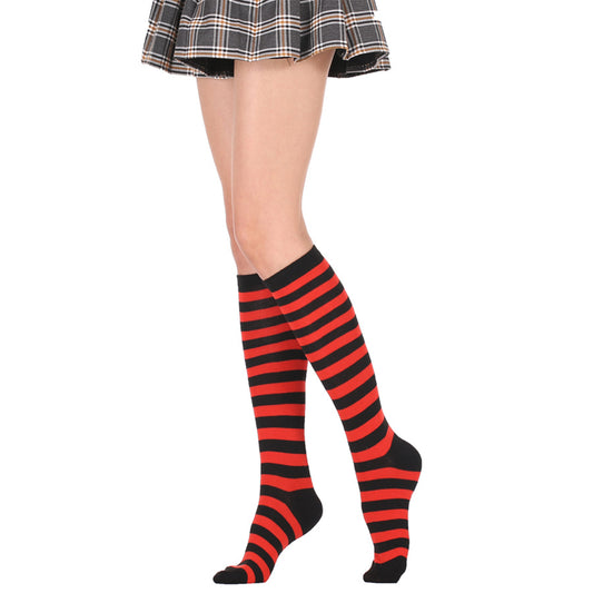 Narrow Striped Knee High Socks