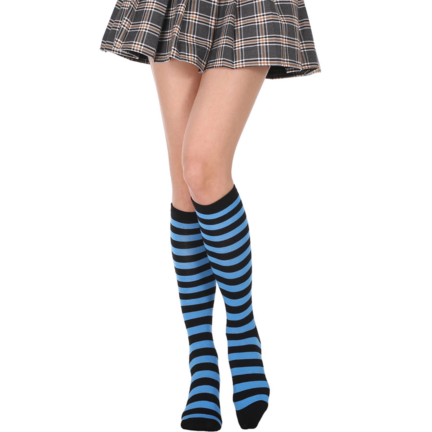 Narrow Striped Knee High Socks