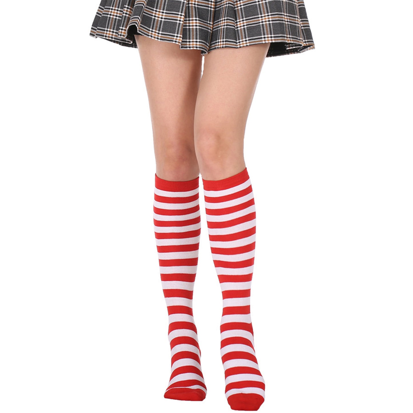 Narrow Striped Knee High Socks