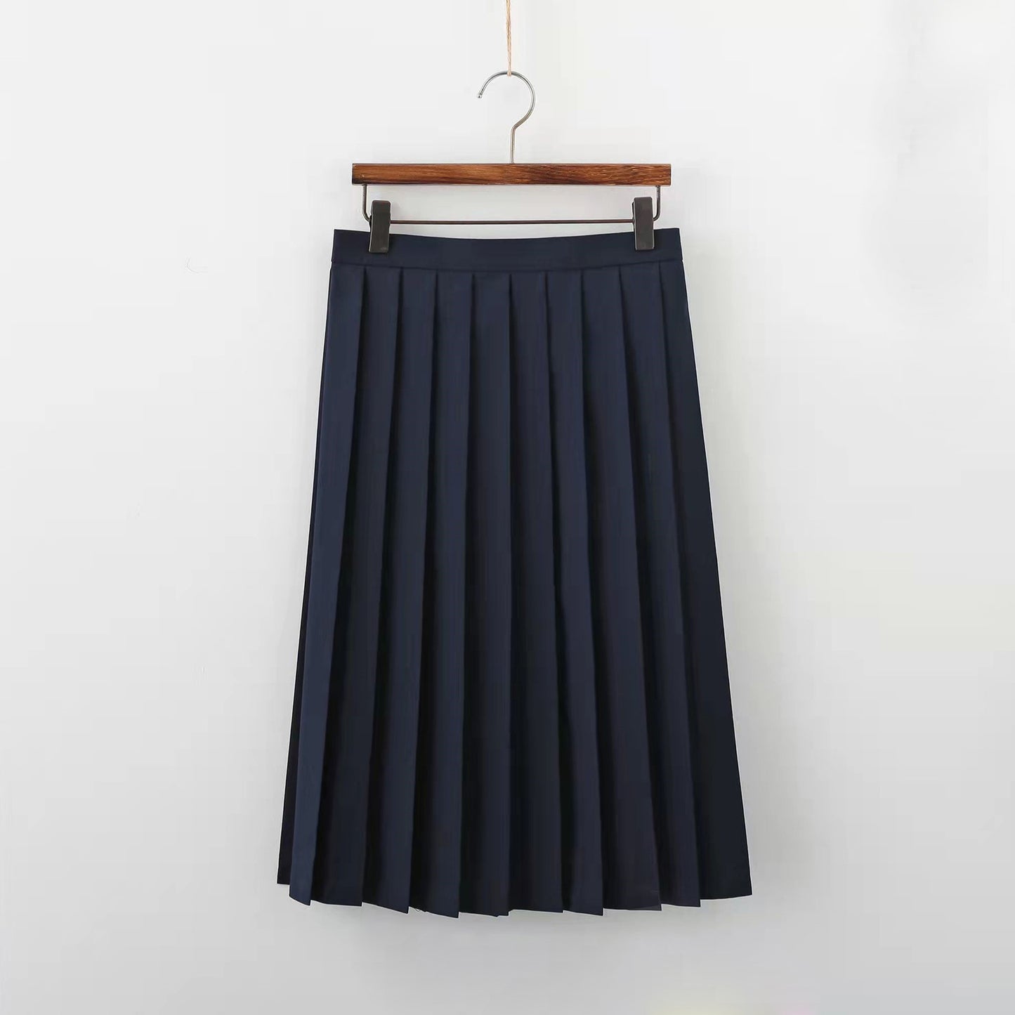 Navy Broad Collar Three Brown Line Square Flap Cravat Bow Sailor School Uniform - Quaworth