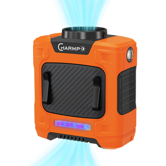 Portable Multi-Function Adjustable Wind Speed Waist Fan - Orange - Quaworth