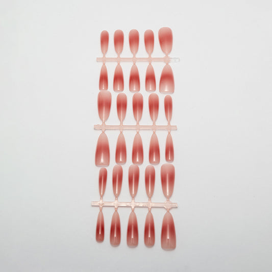 Gradient Pink Press On Wearable Nails - Quaworth