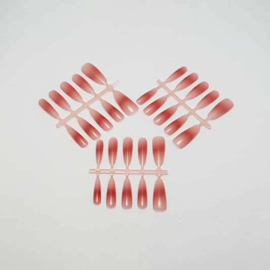 Gradient Pink Press On Wearable Nails - Quaworth