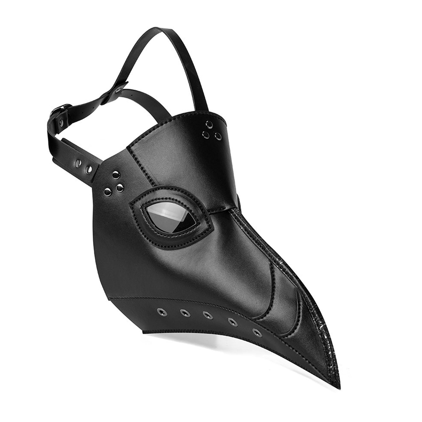 Vegan Leather Plague Doctor Adjustable Strap Beak Mask - Quaworth