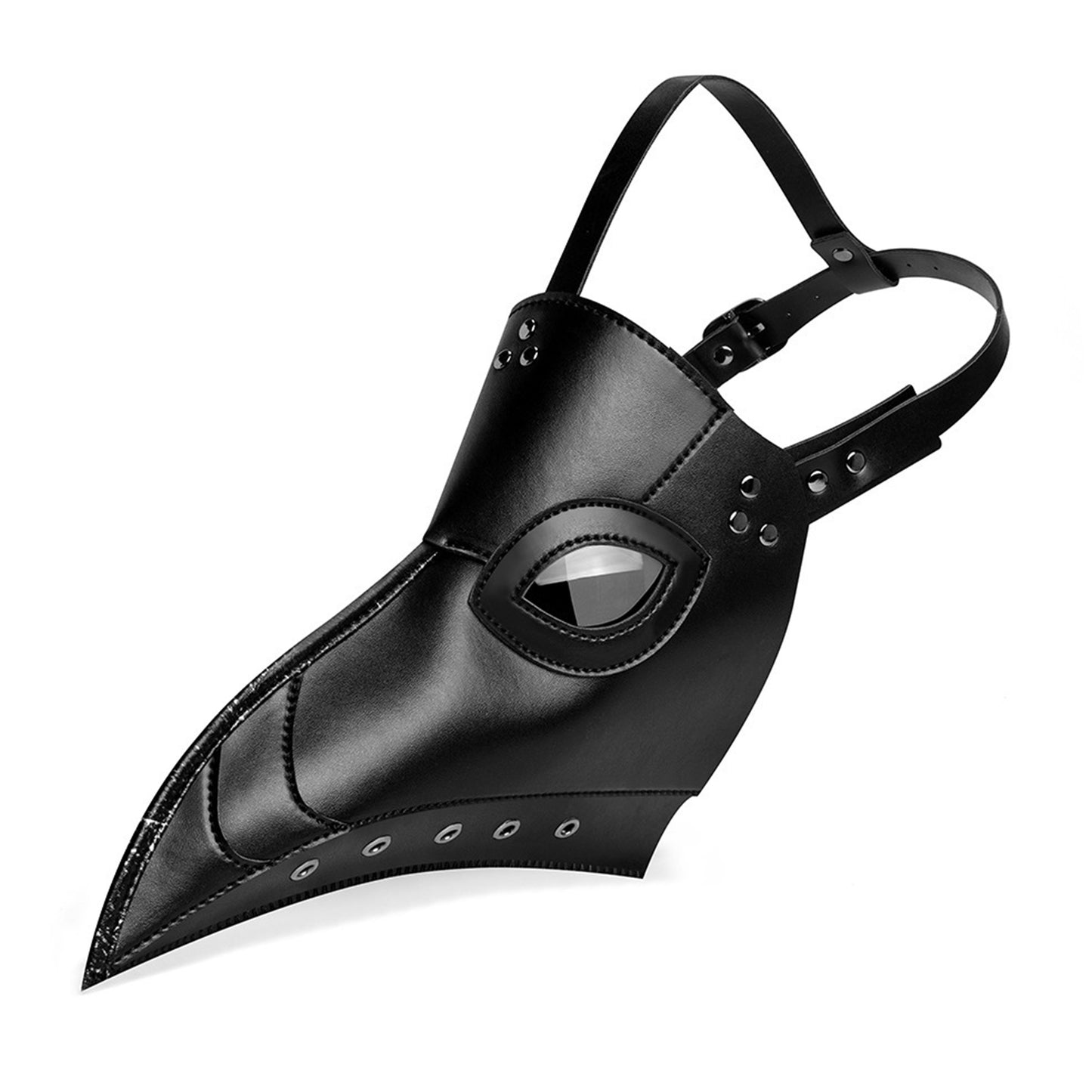 Vegan Leather Plague Doctor Adjustable Strap Beak Mask - Quaworth