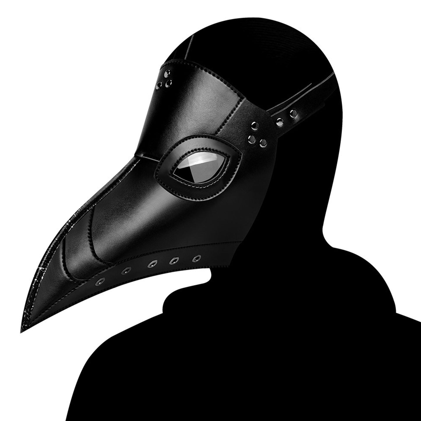 Vegan Leather Plague Doctor Adjustable Strap Beak Mask - Quaworth