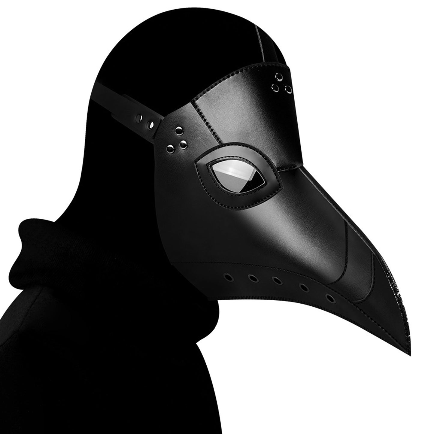 Vegan Leather Plague Doctor Adjustable Strap Beak Mask - Quaworth