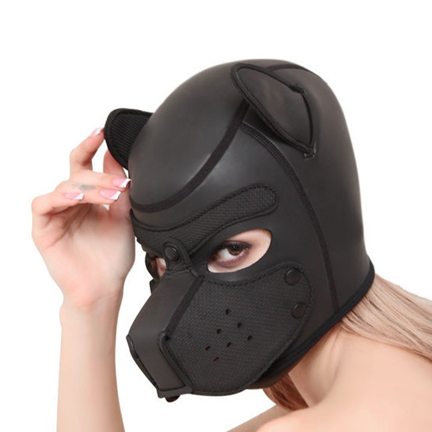 Neoprene Full Head Muzzle Detachable Puppy Hood Mask - Quaworth