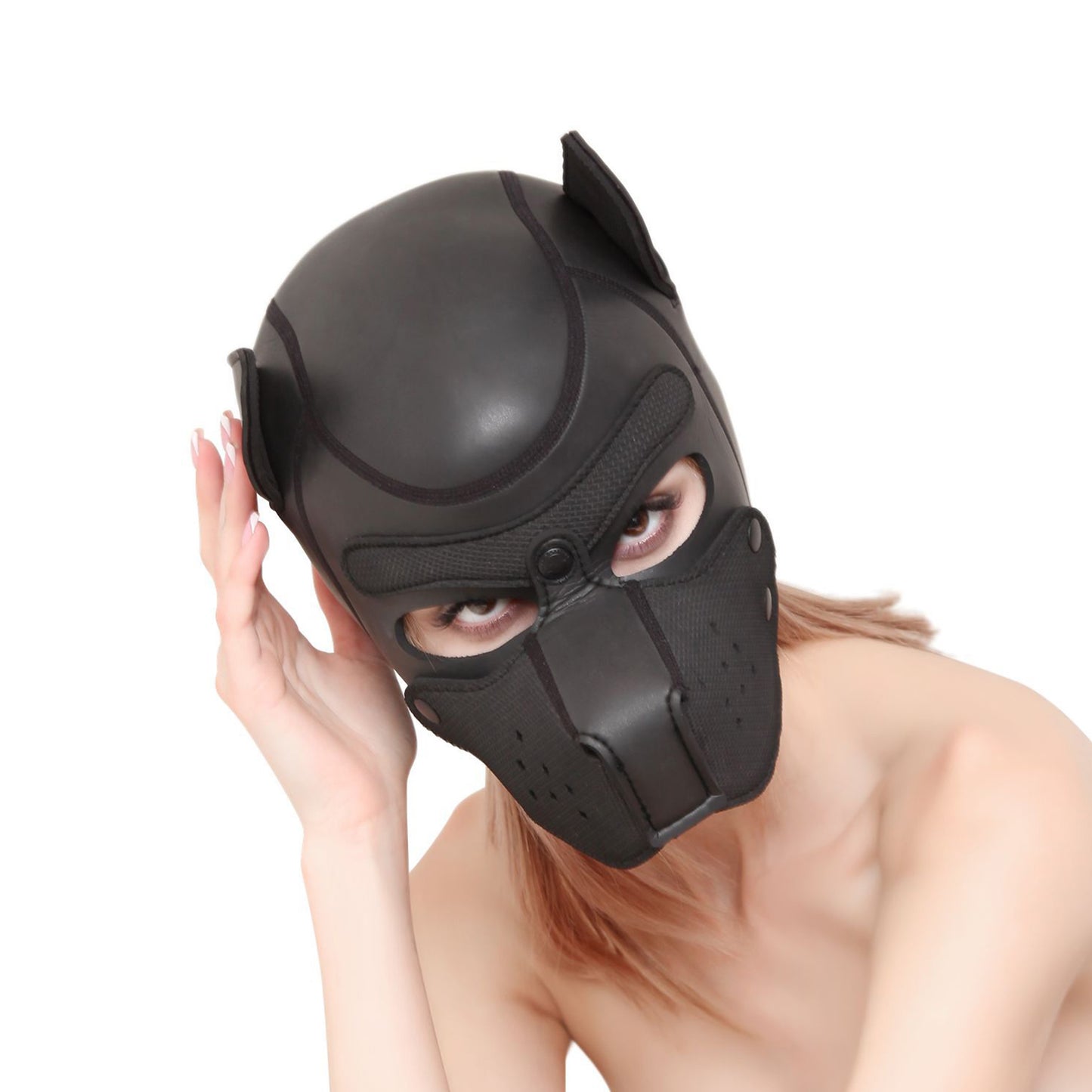 Neoprene Full Head Muzzle Detachable Puppy Hood Mask - Quaworth
