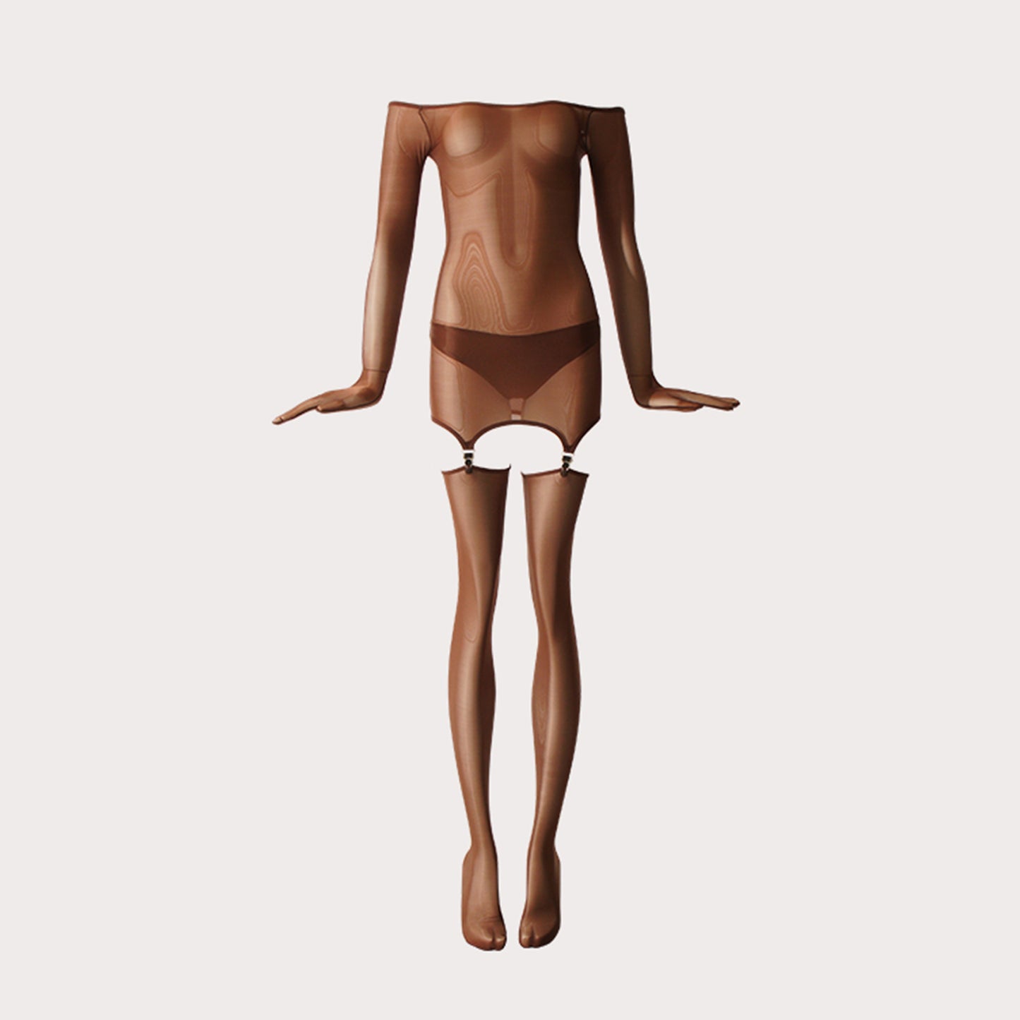 Sheer Glove Garter Bodysuit Lingerie - Quaworth