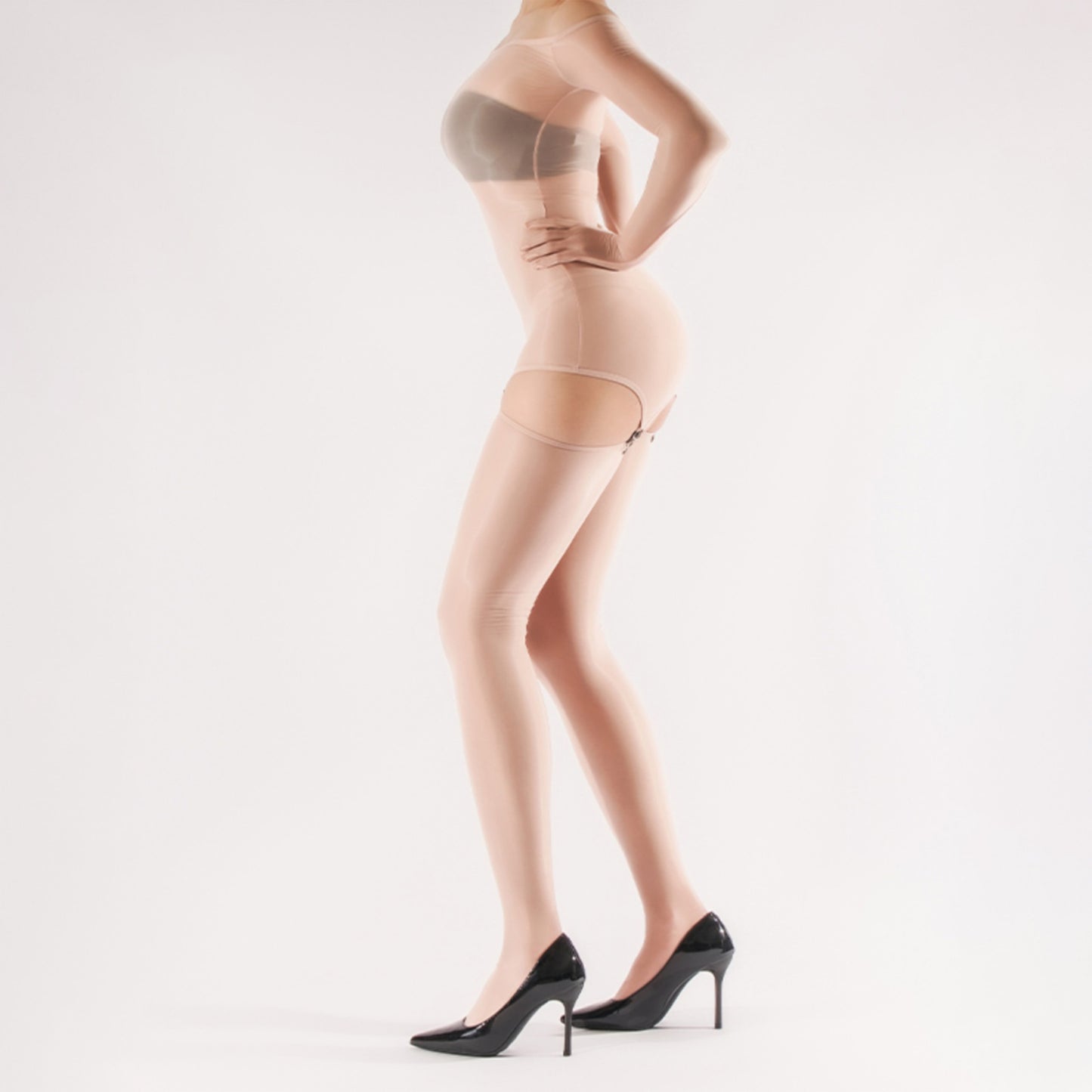 Sheer Glove Garter Bodysuit Lingerie - Quaworth