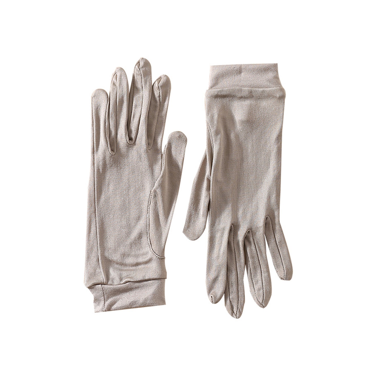Mulberry Silk Solid Color Wrist Gloves - Quaworth
