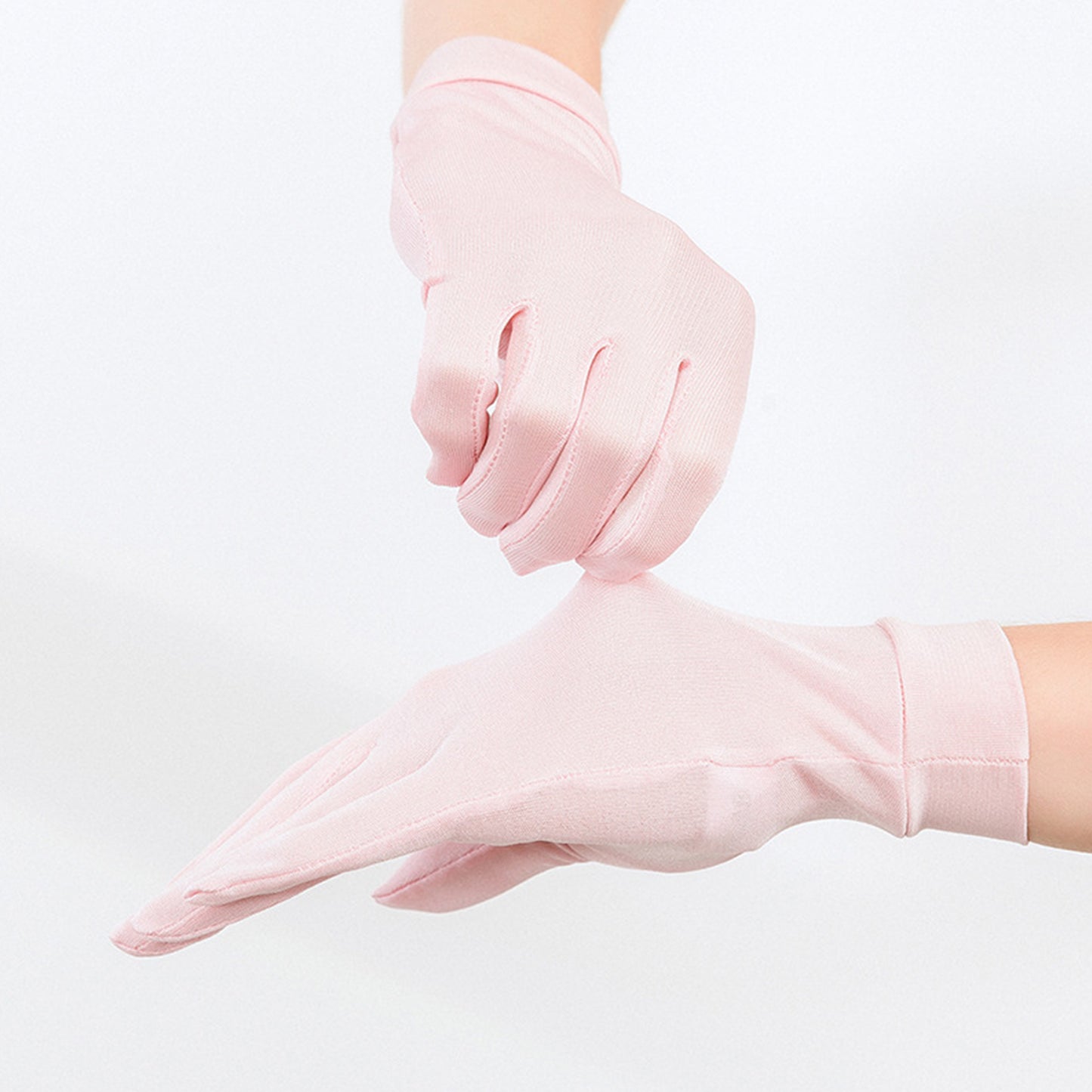 Mulberry Silk Solid Color Wrist Gloves - Quaworth