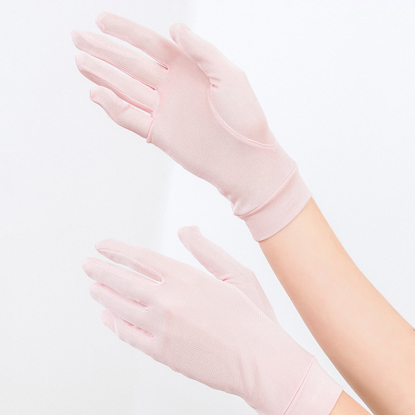 Mulberry Silk Solid Color Wrist Gloves - Quaworth