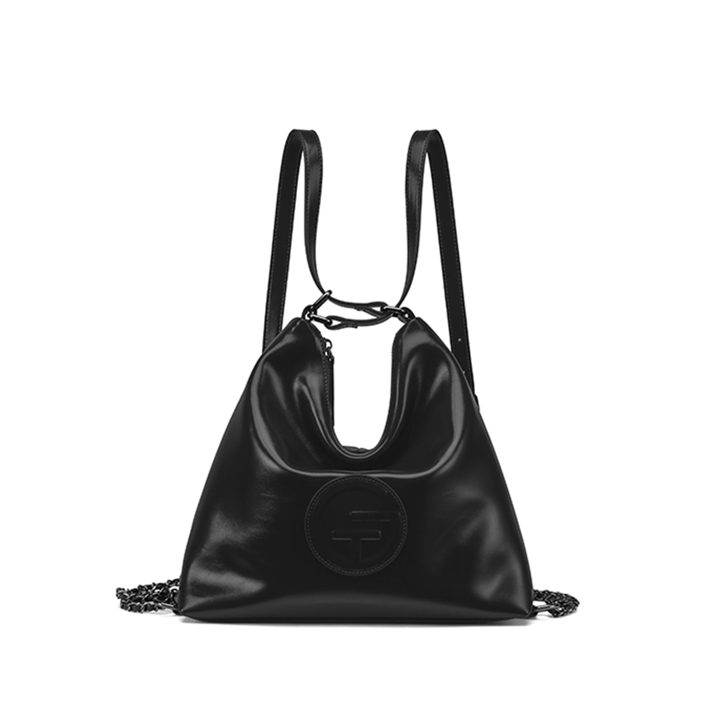 Soft Leather Adjustable Chain Shoulder Strap Tote Bag - Quaworth