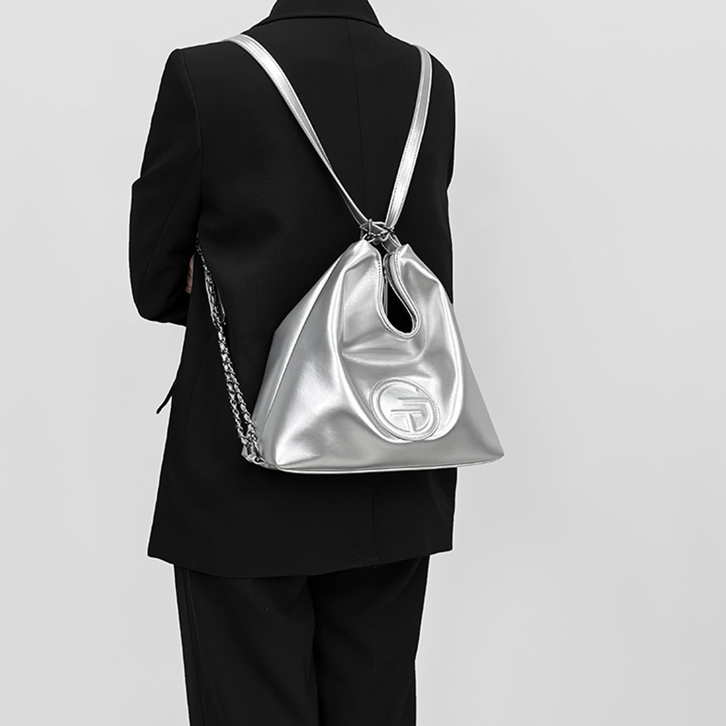 Soft Leather Adjustable Chain Shoulder Strap Tote Bag - Quaworth
