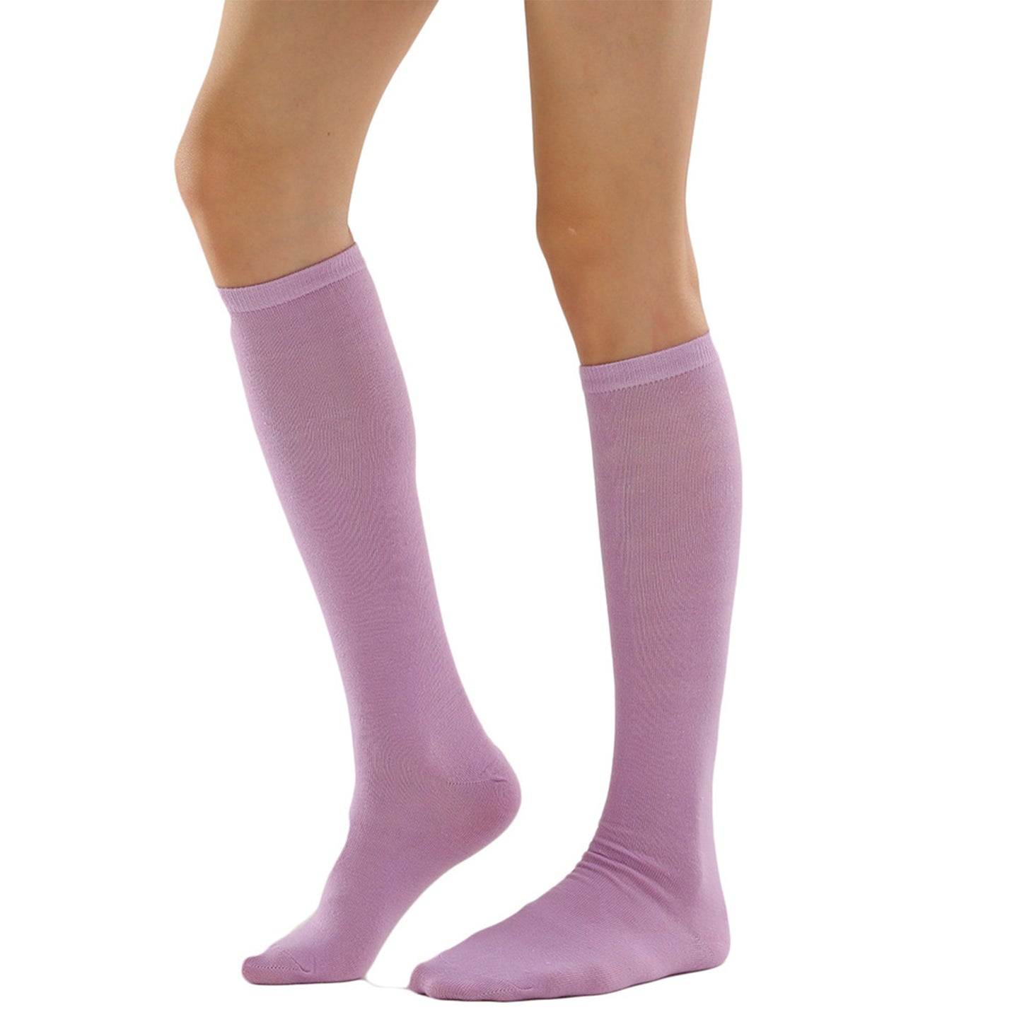 Solid Color Knee High Socks