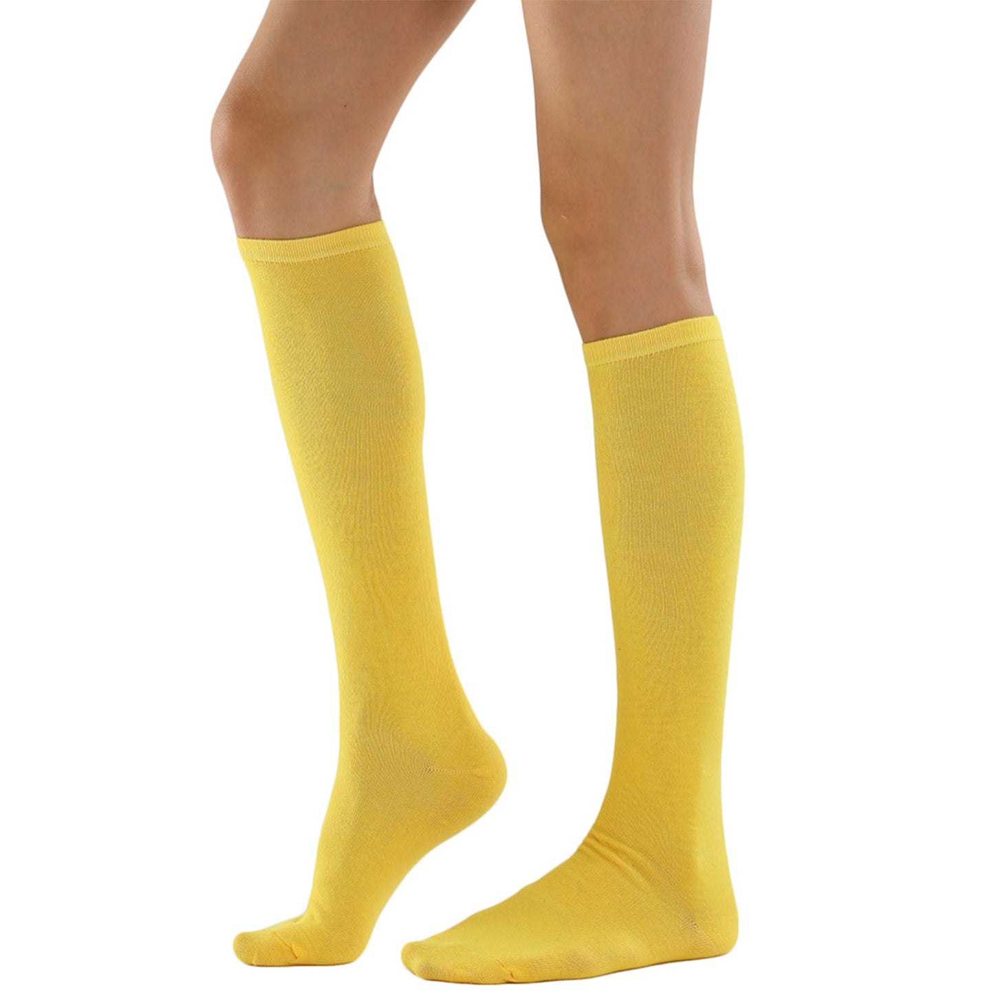 Solid Color Knee High Socks