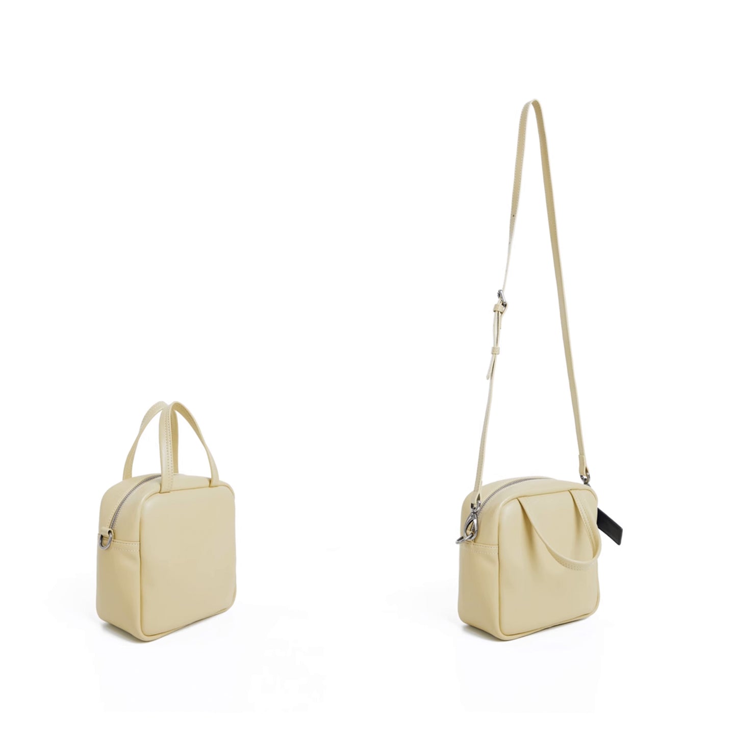 Black Sugar Cream Crossbody Rounded Corner Square Bag - Quaworth