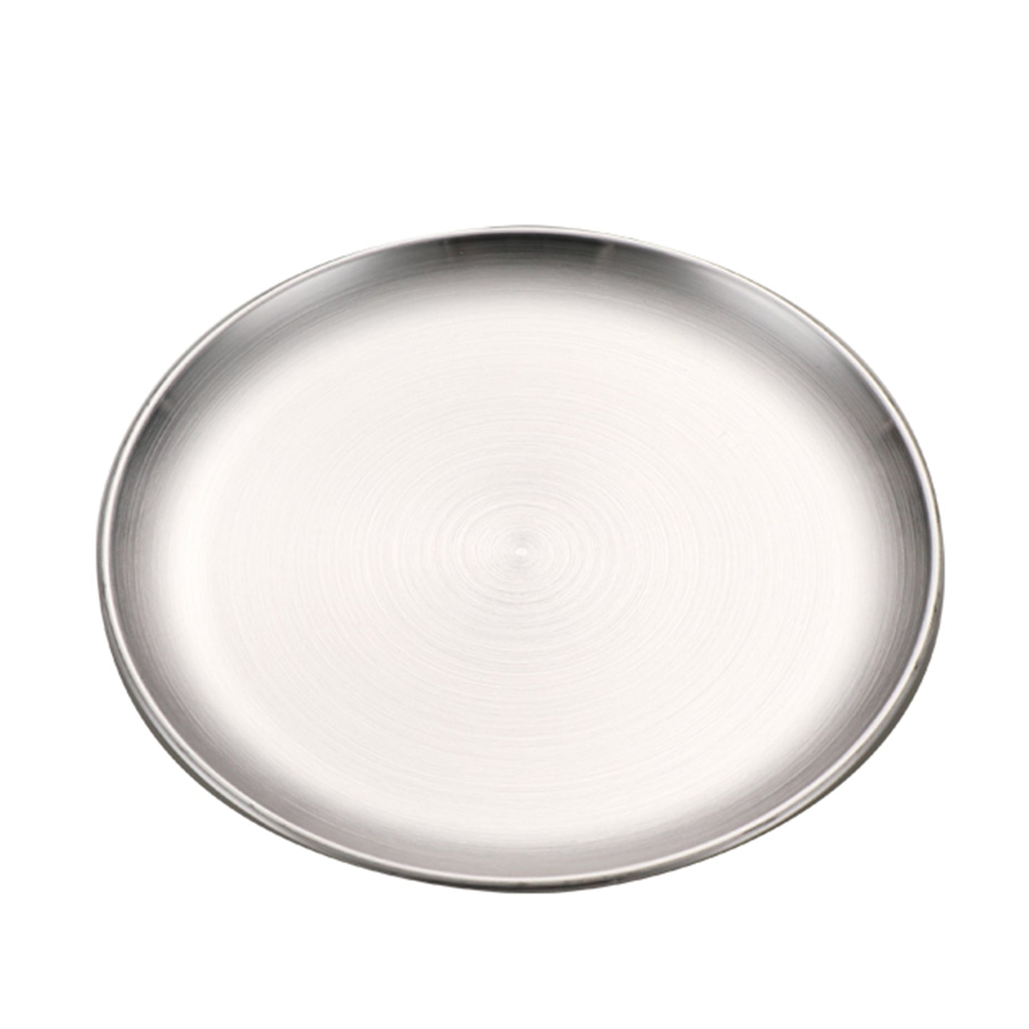 Stainless Steel Brushed Round Dinner Plate - Quaworth