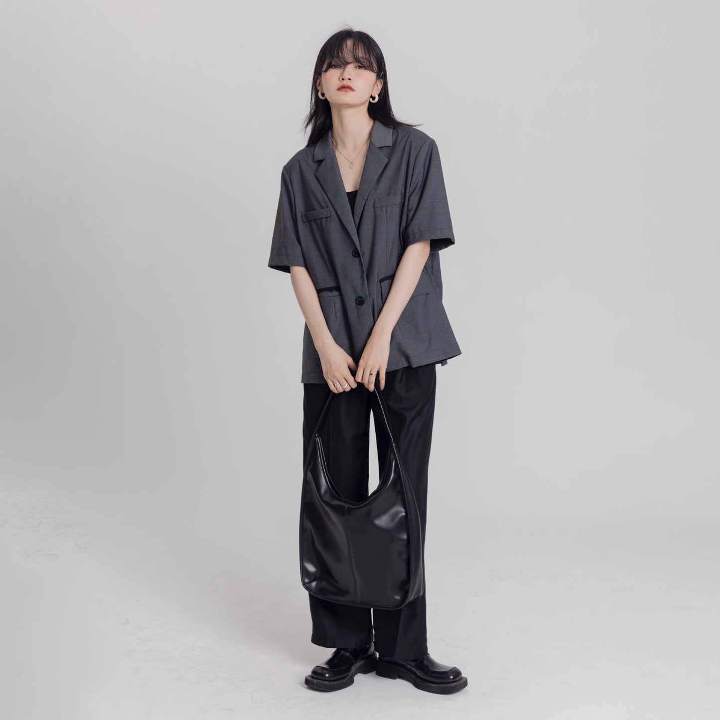 Black Swan Minimalist Wide Shoulder Strap Tote Bag - Quaworth