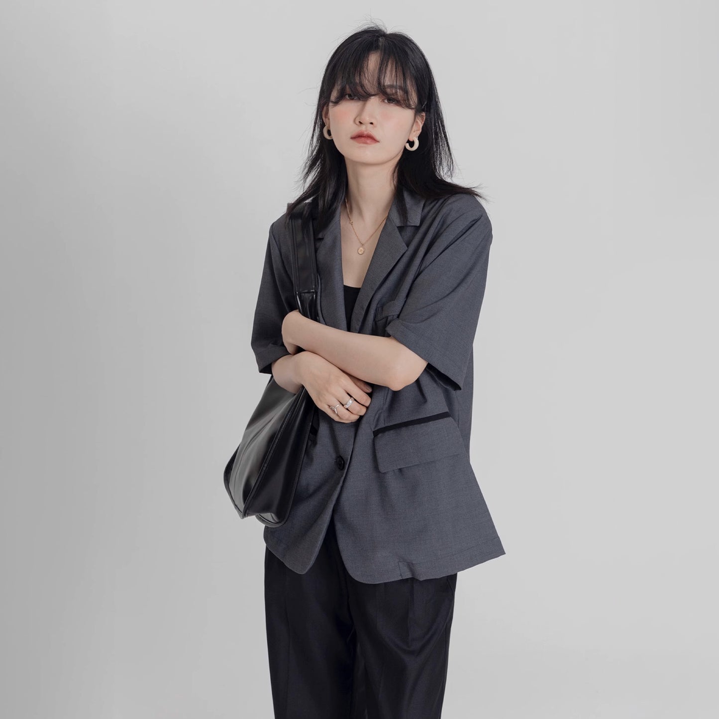 Black Swan Minimalist Wide Shoulder Strap Tote Bag - Quaworth