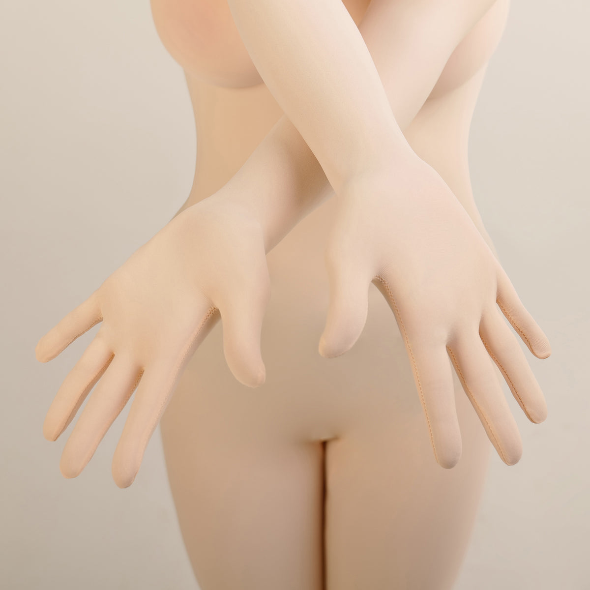 Body Zentai de segunda piel de licra y elastano en color beige liso