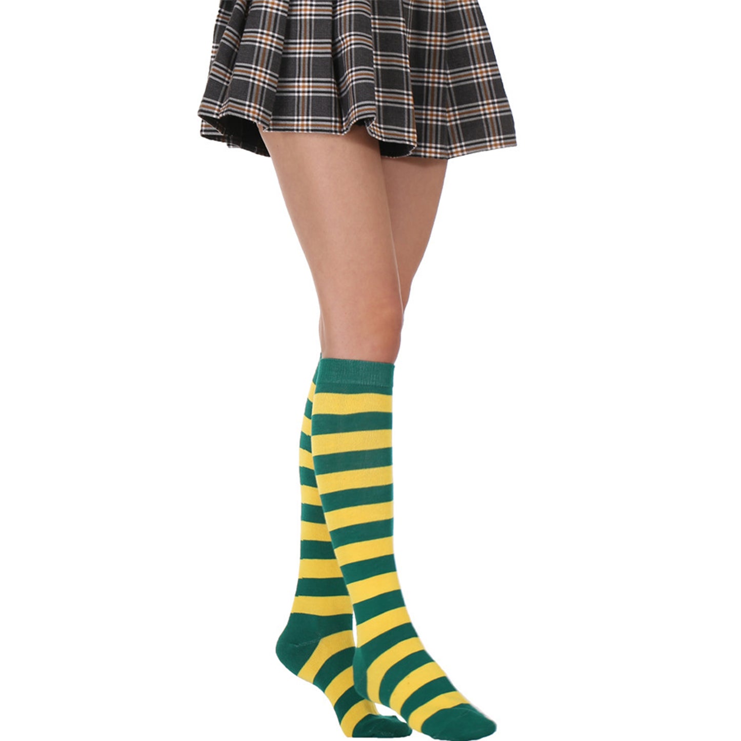 Wide Striped Knee High Socks