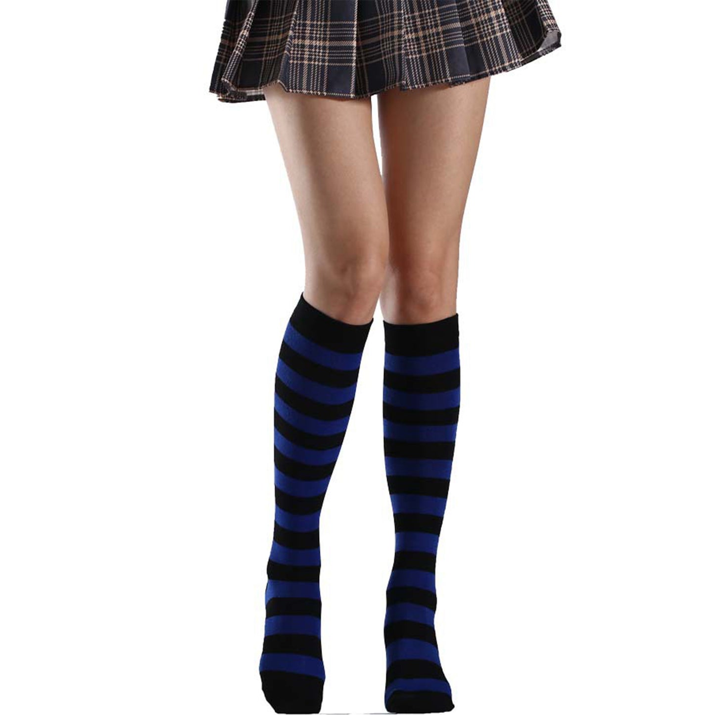 Wide Striped Knee High Socks